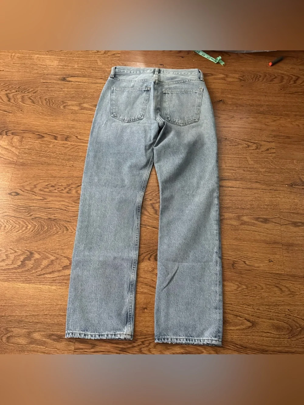 Agolde Straight Light Wash Denim Jeans size 26 MIA organic cotton high rise